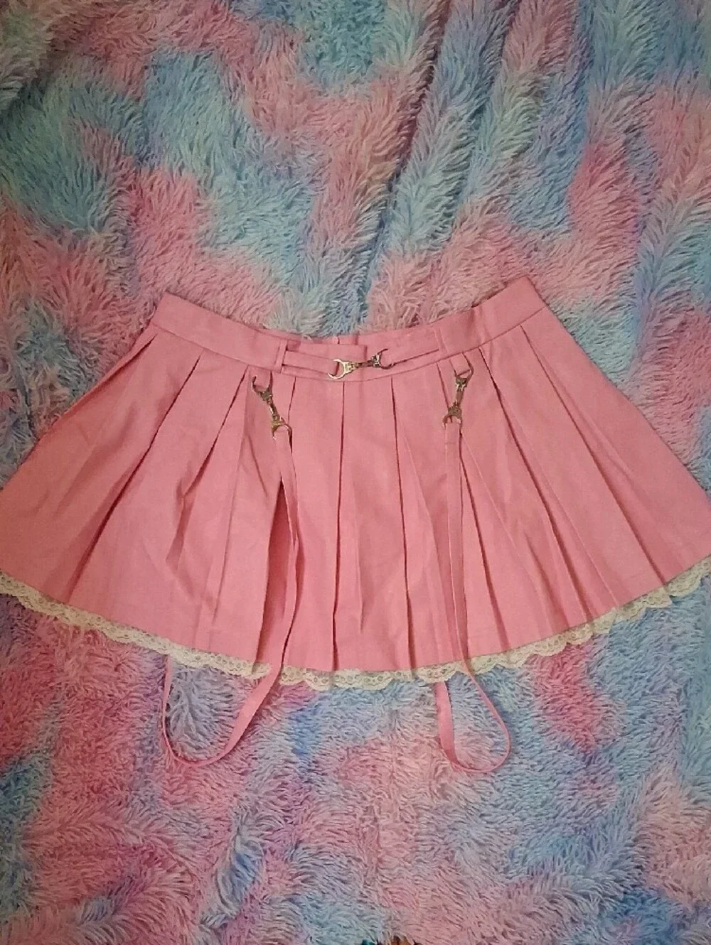 Little For Big Cute Pink Pleated Skirt